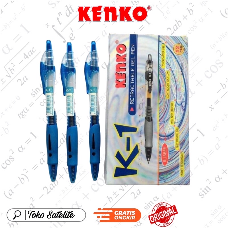 

Pulpen Gel Kenko K-1 0,5 mm - Biru Original