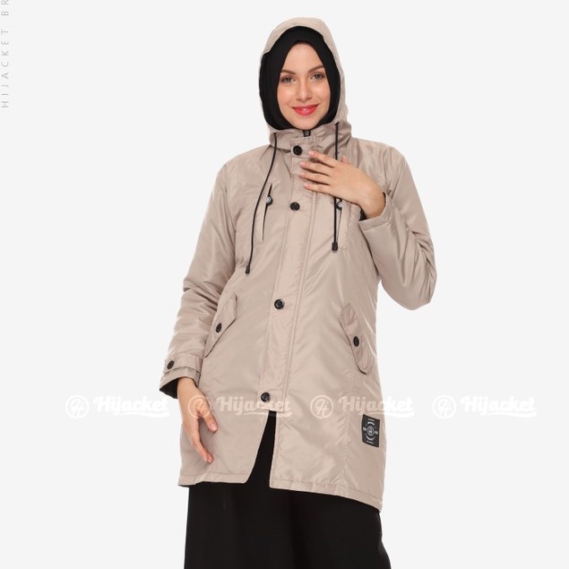 Hijacket Ixora Cream Parachute Wind & Water Prouf Original Guranteed Free Goodie Bag & Keychain-1