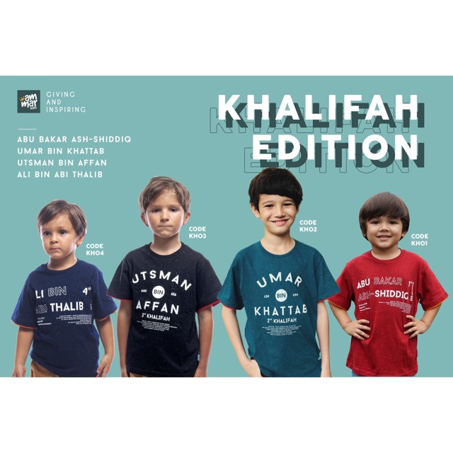 Ammarkids Kaos anak seri Khalifah Islam