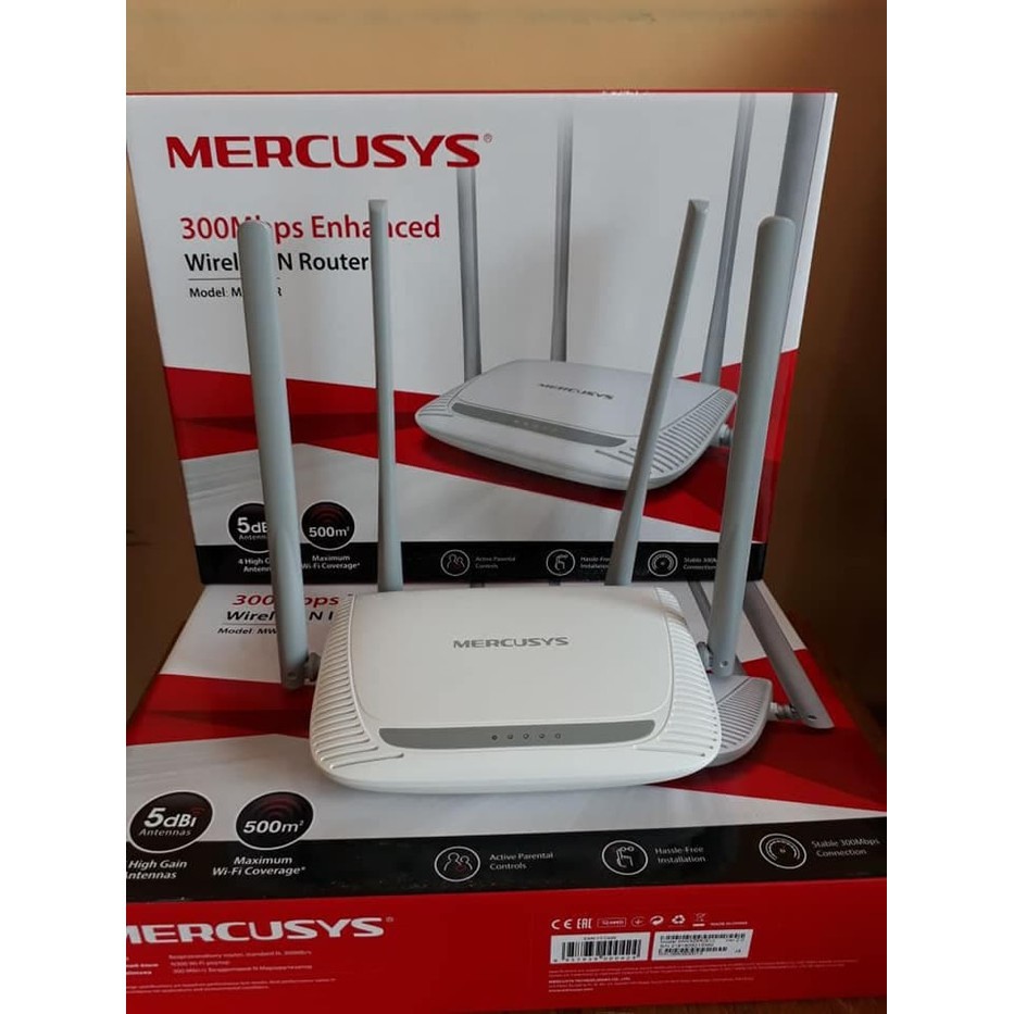 WIFI ROUTER + 4 ANTENA MERCUSYS MW325R *N300