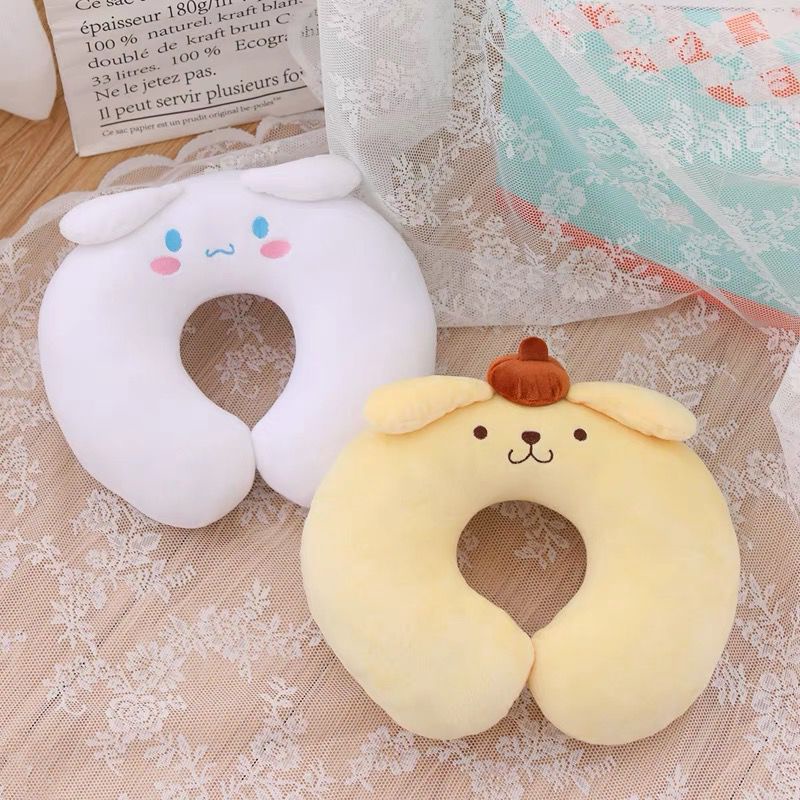 BANTAL LEHER CINNAMOROLL MELODY PURIN HELLO KITTY KUROMI NECK PILLOW TRAVEL FASHION IMPOR