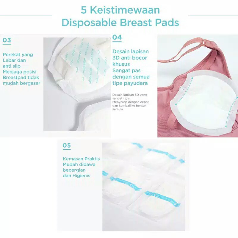 MOOIMOM Disposable Breast Pads isi 30pcs