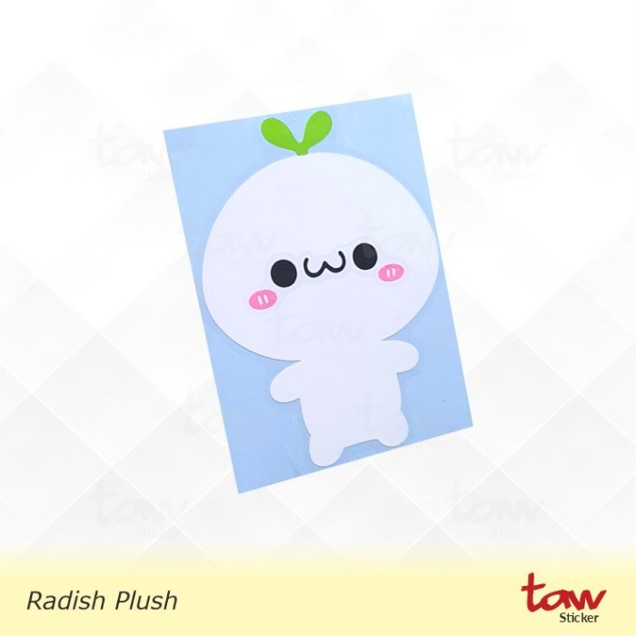 

Radish Plush Cutting Sticker Stiker Hp Mobil Laptop Lucu Imut Lobak