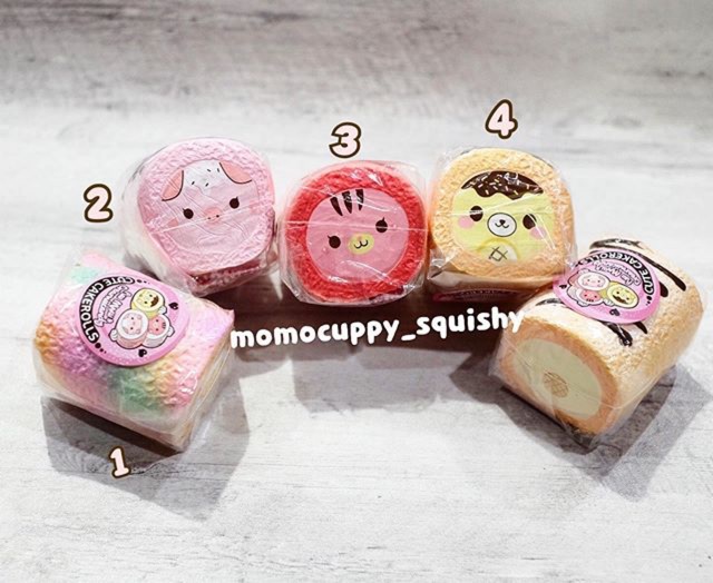 PROMO SQUISHY LICENSED KARAKTER cute cake rolls mini by creamiicandy