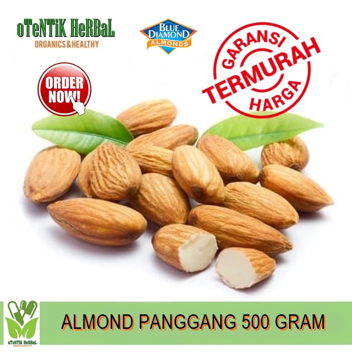 

KACANG ALMOND PANGGANG ORIGINAL (ROASTED ALMOND PLAIN) 500 GRAM