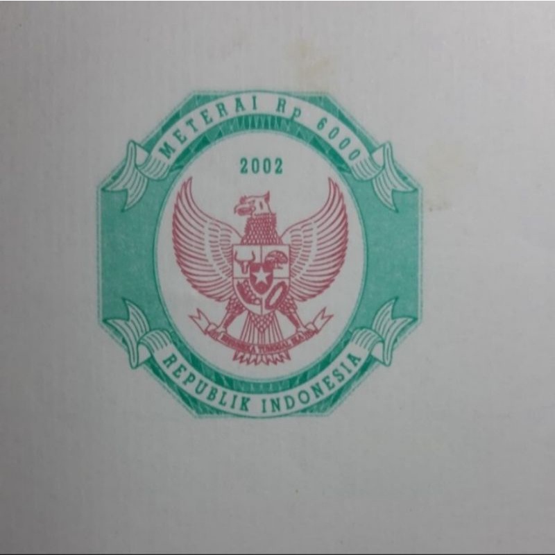 

Kertas Segel Asli Tahun 2002 Double