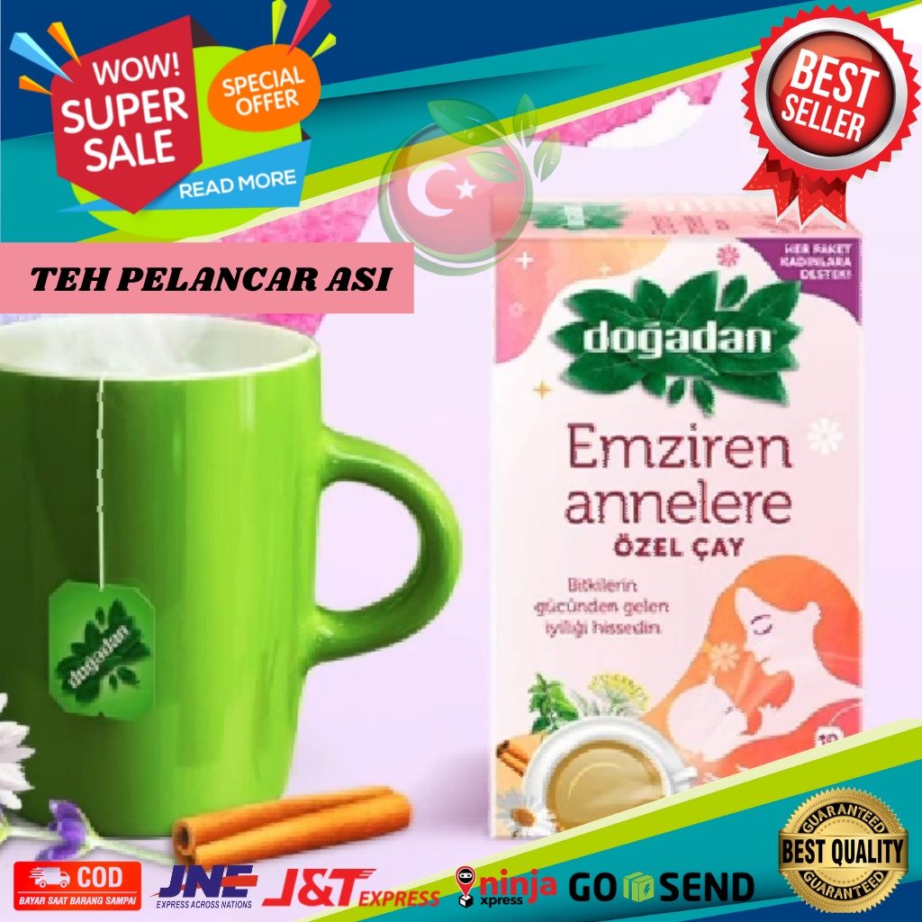 TEH HERBAL PELANCAR ASI BOOSTER - TEH DOGADAN TURKI SAAT MENYUSUI SEHAT PREMIUM KHUSUS WANITA