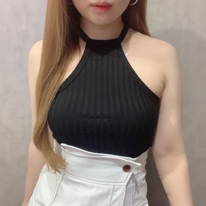 Halter Tank Top Xback | Tanktop Silang Wanita Sexy Fashion | Maimon Grosir