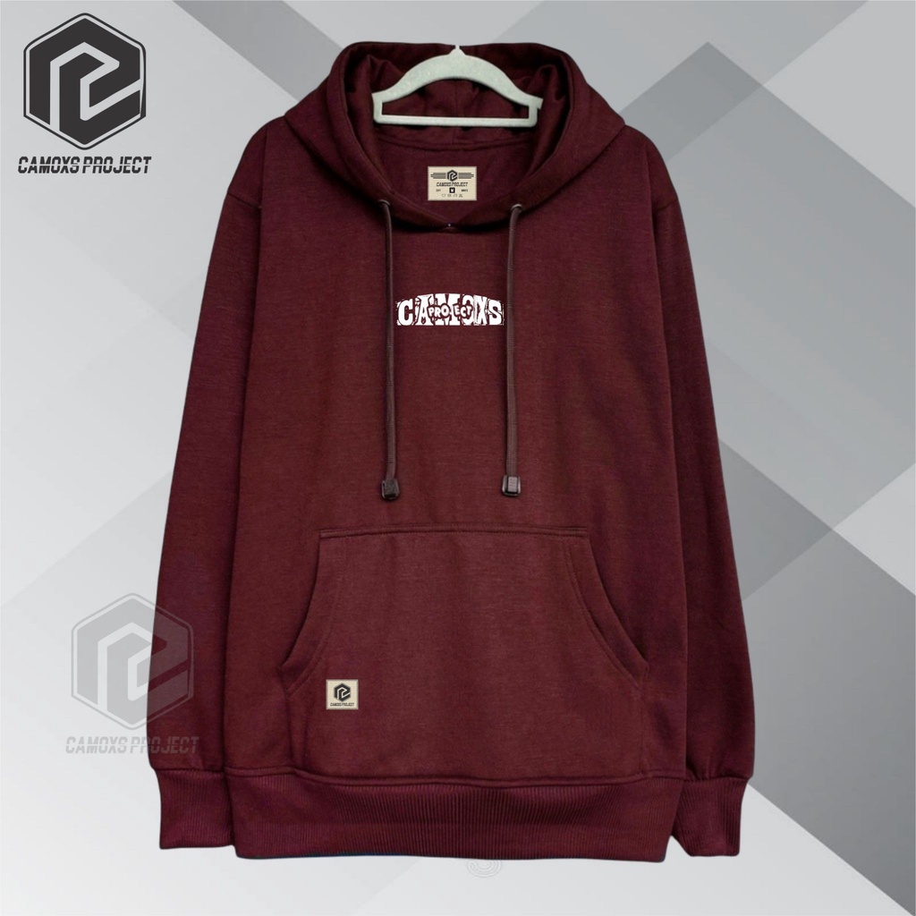 Hoodie Premium Sweater Hodie Pria Switer Distro Camoxs Warna Burgundy Original Tebal Size M L XL XXL Hudie Laki Hight Quality Local Brand