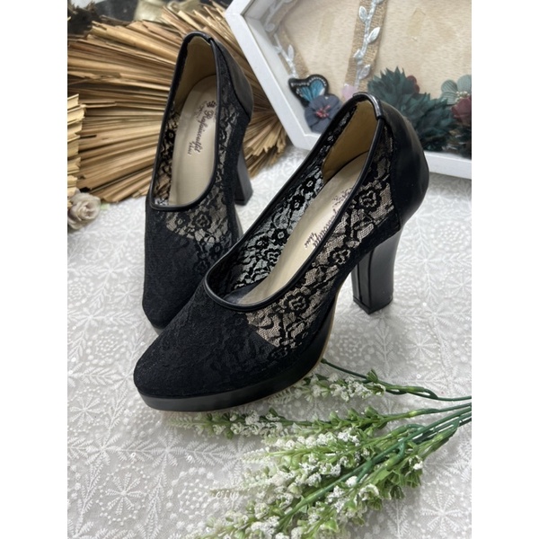 sepatu wanita Rafaizoutfit model kalia hitam tinggi 10cm tahu