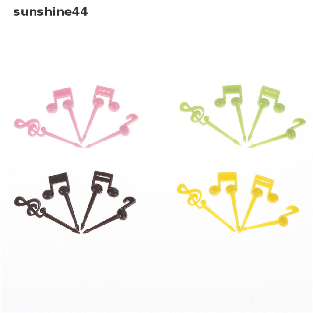 Sunshine 16pcs Garpu Buah Bentuk Not Musik Untuk Pesta