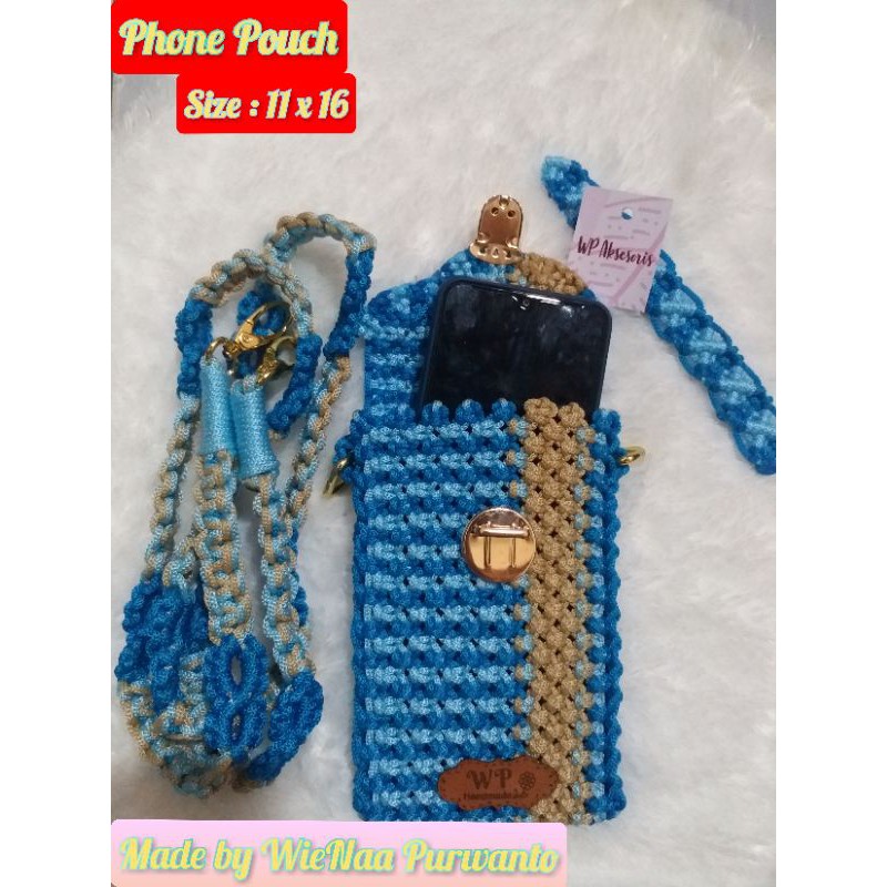 tas hp murah / tas hp talikur / macrame phone pouch