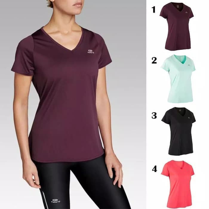 Kalenji t-shirt dry wanita kaos kalenji kaos running kaos olahraga
