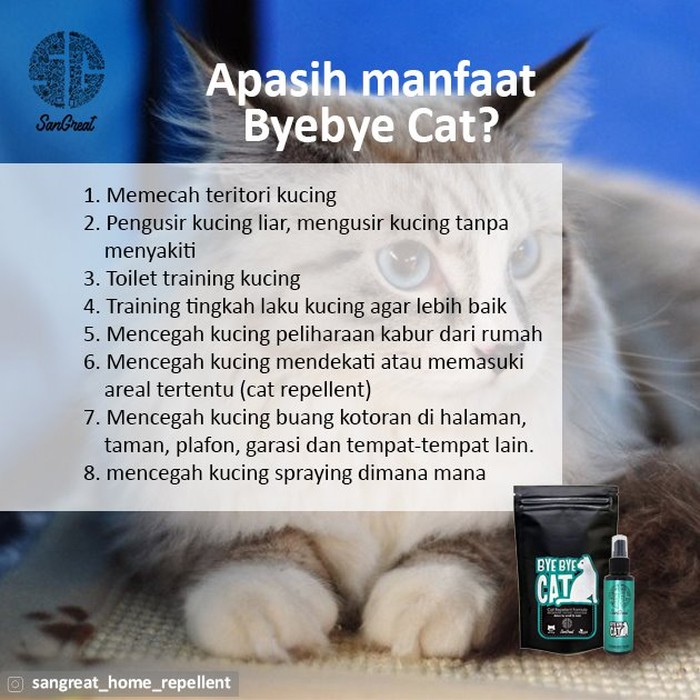 Pengusir kucing Bye Bye Cat gel Kemasan 250g