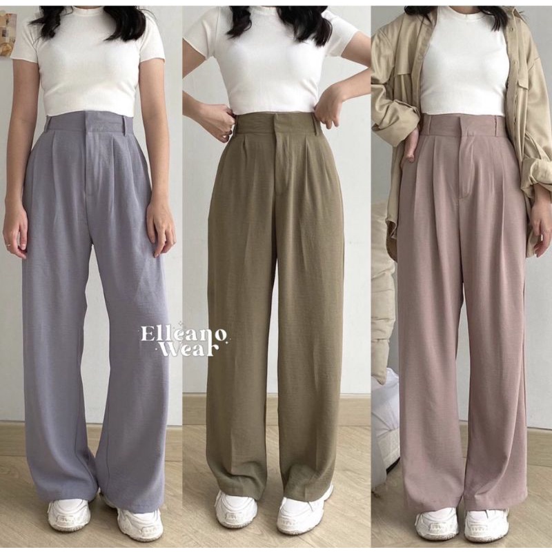 LOOSE PANTS CRINKLE ! CELANA KULOT WANITA ! CELANA KANTOR ! CELANA KERJA