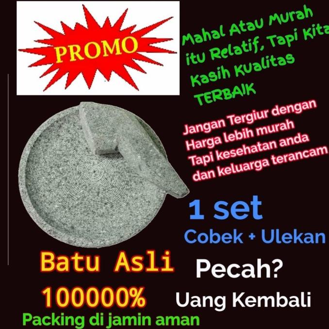 Cobek / Cowet + Ulekan - Batu Asli Merapi 100%