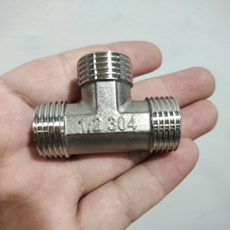 Tee drat luar 1/2 inch T drat Stainless steel SUS 304