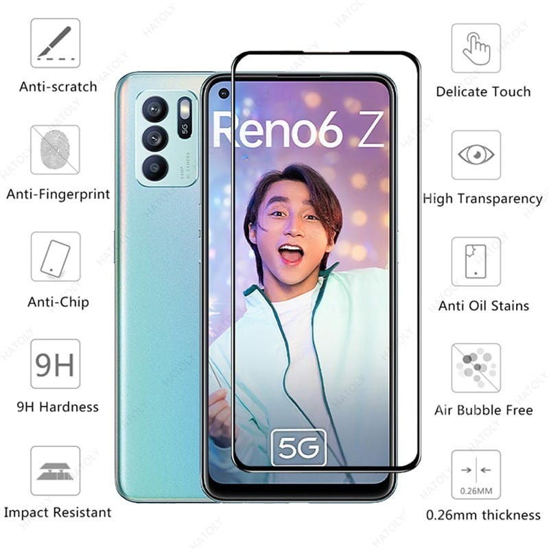 Tempered Glass OPPO RENO 6 4G/5G Reno 5 Reno 5f Reno 4 Reno 4f Anti Gores Kaca High Quality