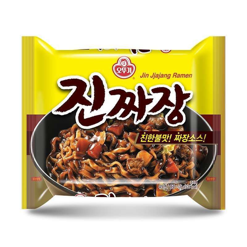 

OTTOGI JIN JJAJANG RAMEN 135GR . mie korea saus jjajang. non halal
