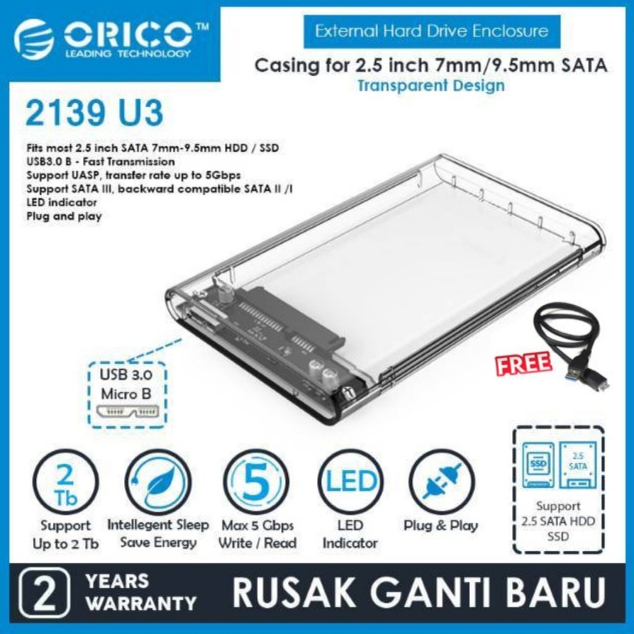 SSD PORTABLE 256GB V-GeN + ORICO HDD Enclosure External Vgen Paket 256GB