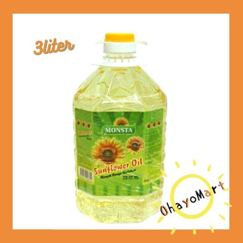 Monsta Sunflower Oil / Minyak masak / minyak bunga matahari 3L