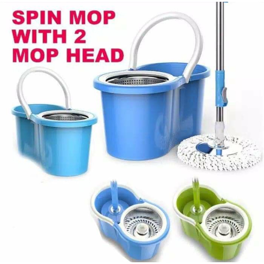 Alat Pel Magic Mop Pembersih Lantai Putar Spin Mop