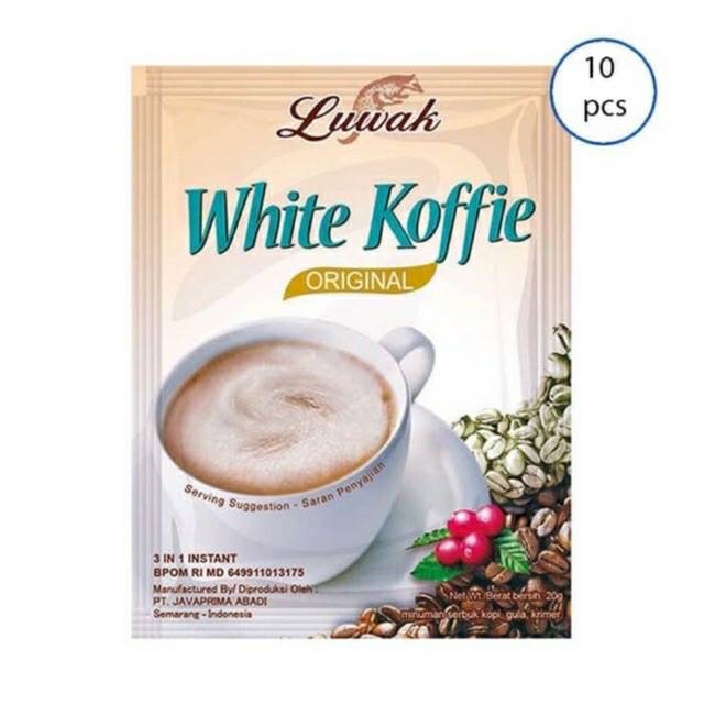 

Kopi luwak white koffie sachet per karton isi 200 x 25gr