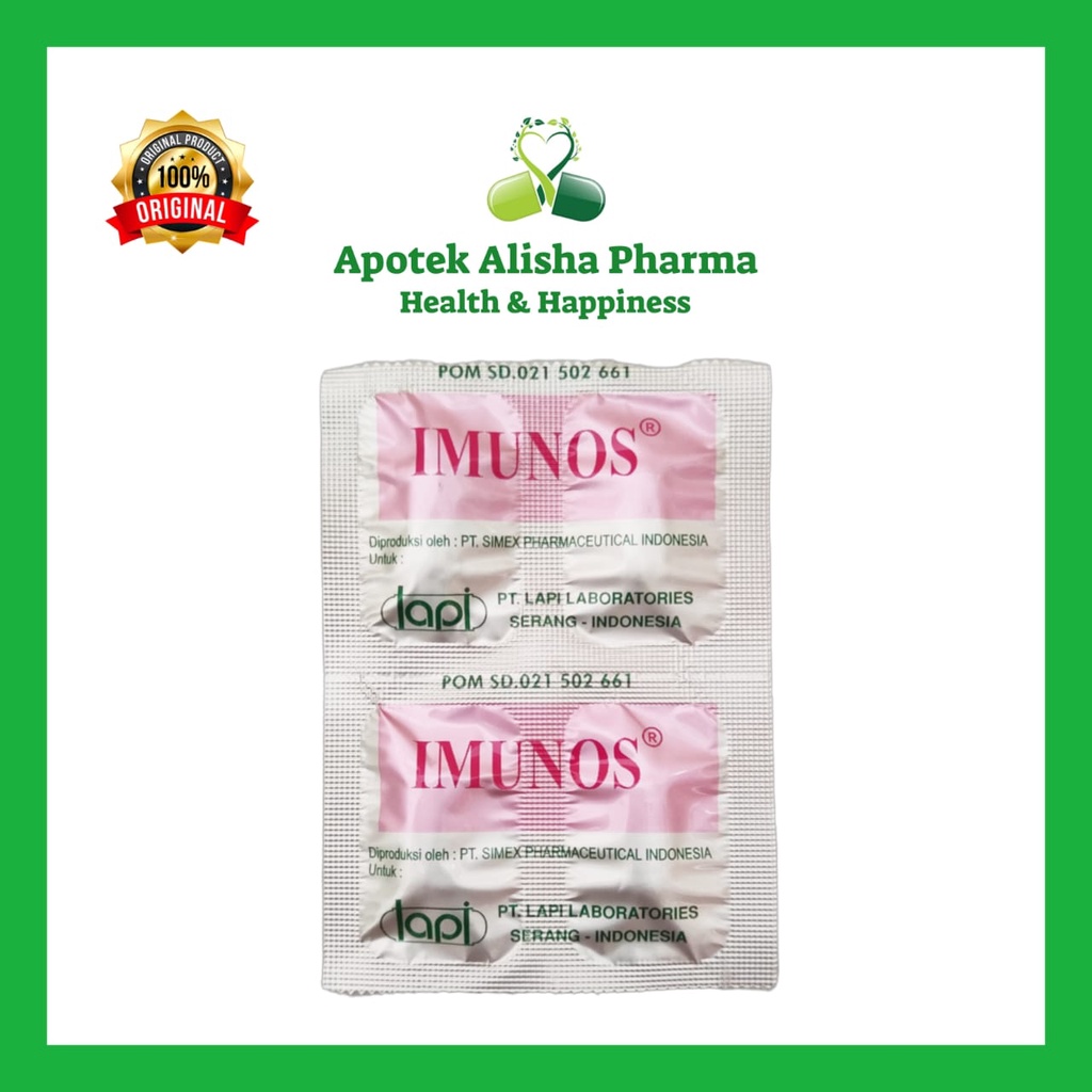 Imunos Tablet/Imunos Plus Tablet (Strip 4tablet)-Suplemen/Vitamin Daya Tahan Tubuh