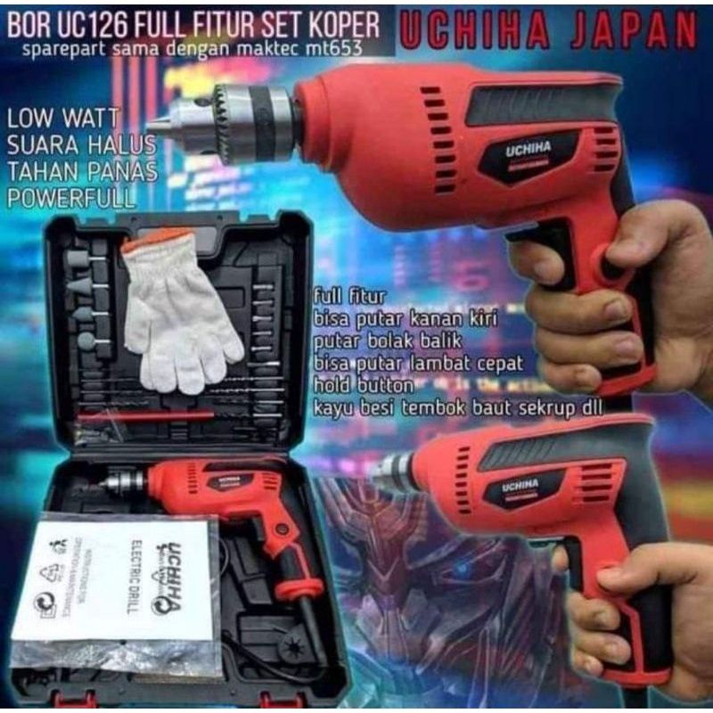 mesin bor 10mm full koper model maktec drill listrik uchiha bor tembok besi kayu uc126