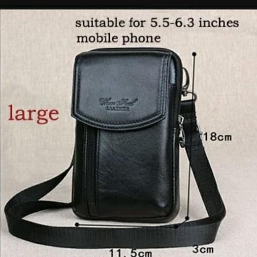 Soviamelbers 3230. Tas selempang pria kulit. Tas hp. import
