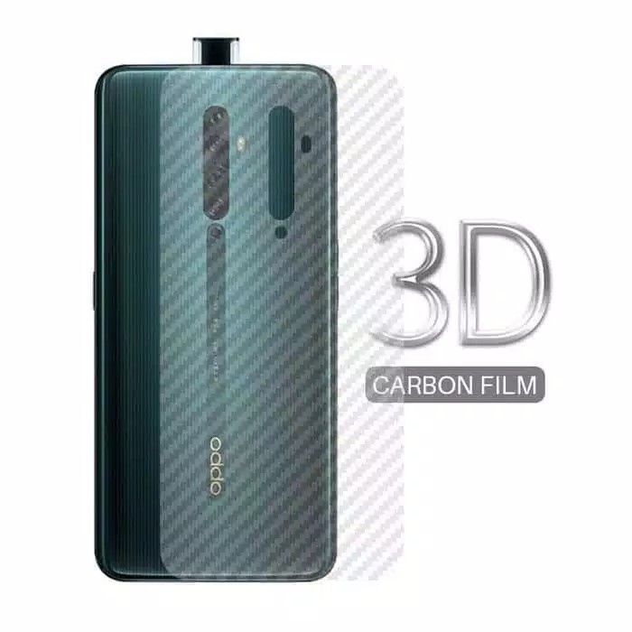 Garskin Carbon Oppo Reno 2 Anti Gores Belakang Skin Back Transparan Motif Putih