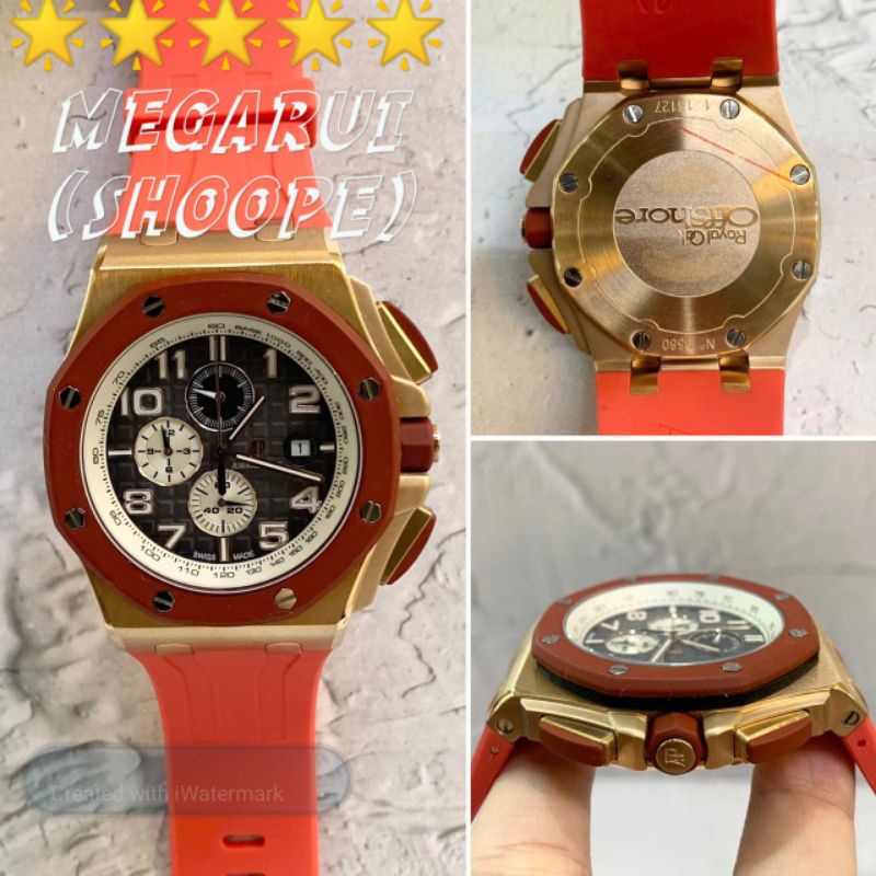 JAM TANGAN COWOK AUDERMARS PIGUETT AP NOVELTY MERAH CHRONO PTEMIUM AAA
