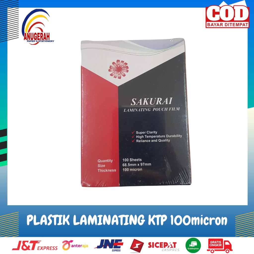

PLASTIK LAMINATING SAKURA KTP 100MC (PAK)