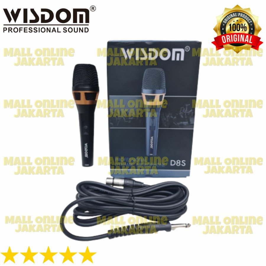 Mic kabel WISDOM D8S Original Microphone Dynamic D 8S D8 Ori