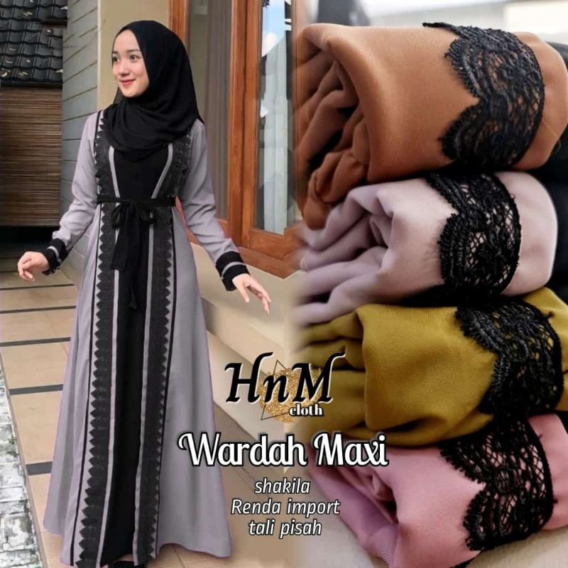 Gamis terbaru gamis wanita modern mewah gamis lebaran 2021 Full Maxmara Premium Ld 110 cm