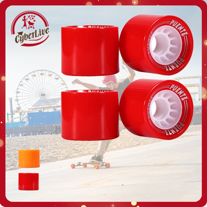 PUENTE 4pcs Roda Longboard Set 63mm Wheels Cruiser Skateboard 85a Hardness Roda Skateboard