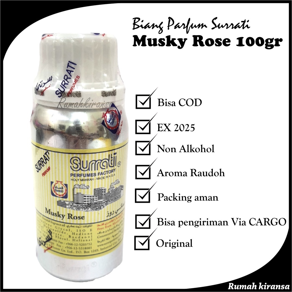 Parfum MUSKY ROSE 100gr | Parfum Surrati | Surrati Perfumes | Bibit Minyak Wangi