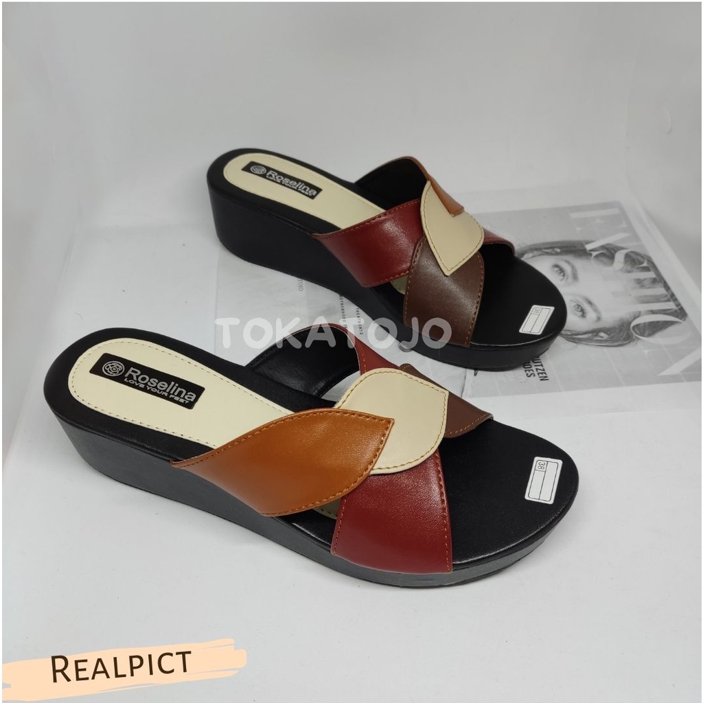 Sandal wedges wanita love silang hak 5 cm terbaru 2022 new fashion korea REALPICT sandal wedges wanita kekinian cassual