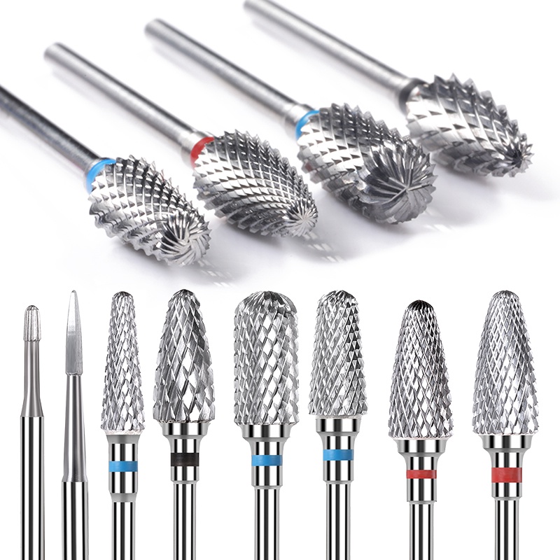 Mata Bor Kikir Kuku Elektrik Bahan Tungsten Steel Warna Pink Untuk Manicure