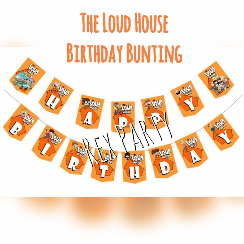 Loud House Banner/Loud House Bunting/Vanner Happy Birthday Loud House/Banner Loud House/Bunting Loud