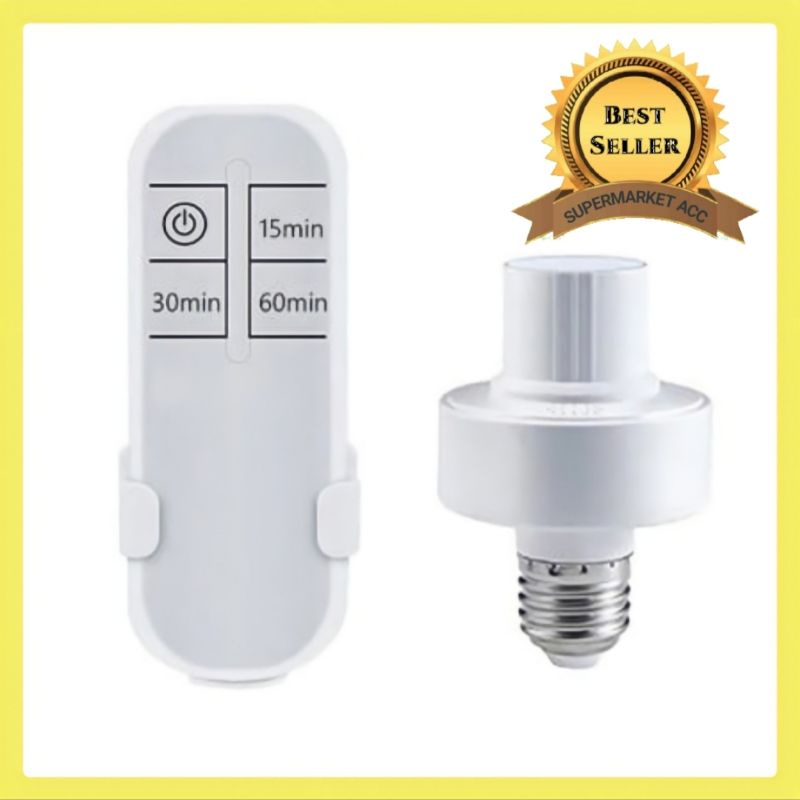 Fitting Lampu Remote E27 Lamp Holder Control Remote Wireless