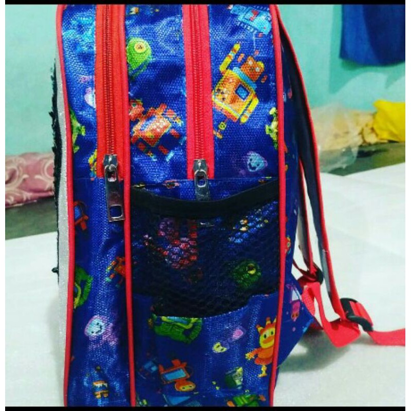 Tas murah sekolah ransel anak laki laki TK &amp; PAUD sudah ber LED model embos/ dobel &amp; berkualitas