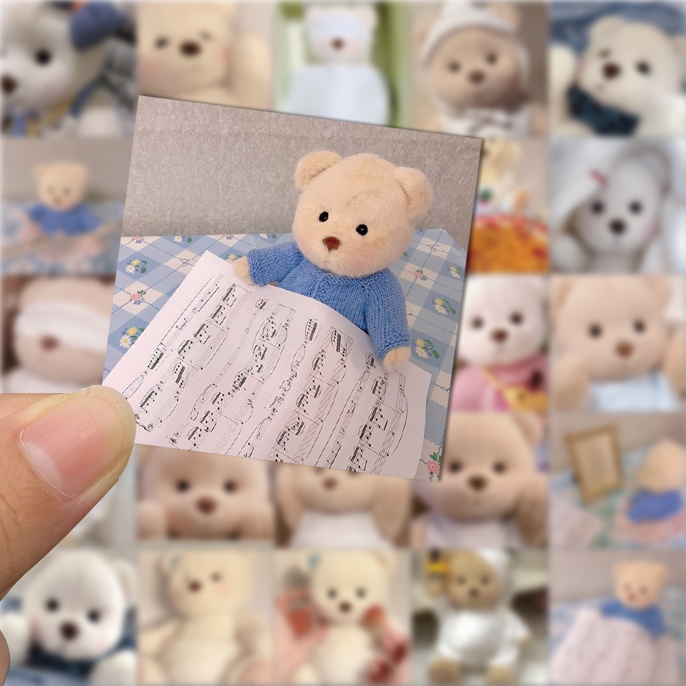 50pcs Stiker Motif Boneka TeddyTales Lucu Anti Air Untuk Dekorasi Komputer