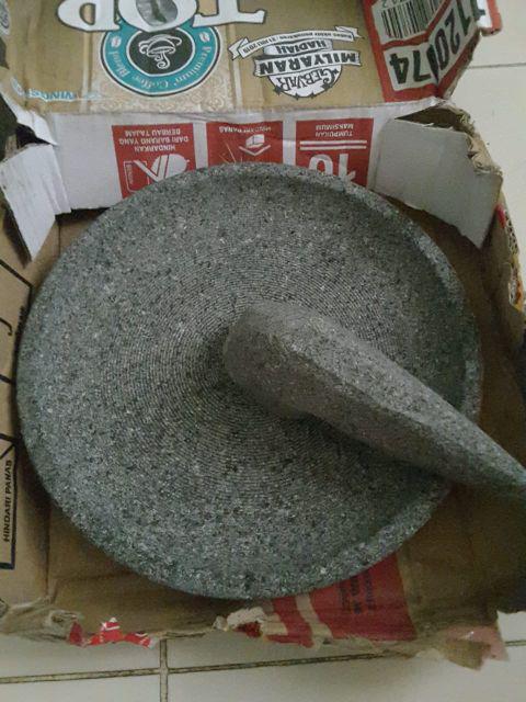 Cobek Batu 25cm+,ongkir Jawa