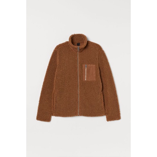 Preloved H&M Faux Shearling Jacket - Brown