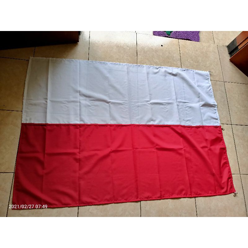 Bendera Merah Putih Besar Lapangan 150 x 100cm gantungan pengait besi ready stok