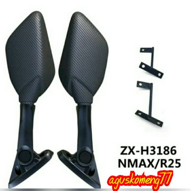 spion carbon tangkai pendek variasi motor NMAX LEXY R15 R25