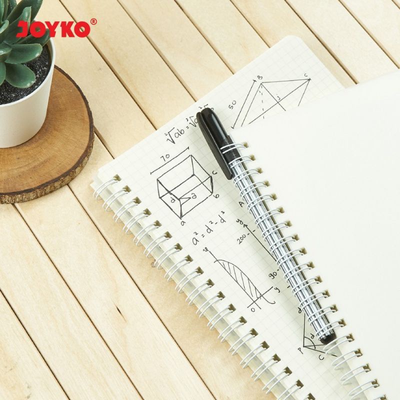 

NOTEBOOK JOYKO NB-700 GARIS / KOTAK / TITIK / POLOS | BUKU CATATAN SPIRAL SAMPUL BENING