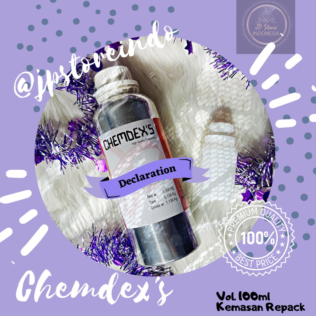 Parfum MURNI 100ml DECLARATION inspired by CARTIER DECLARATION // CHEMDEX'S PRODUCTS