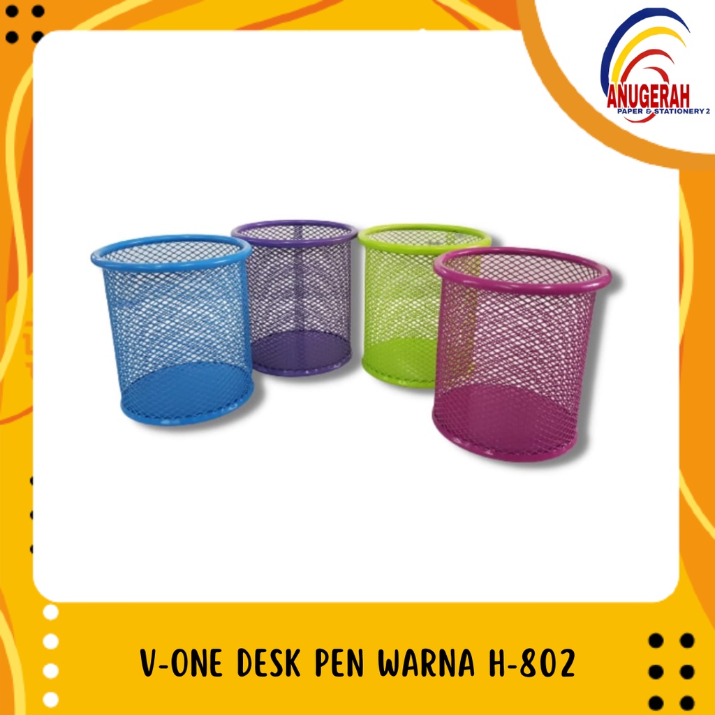 

V-ONE DESK PEN / TEMPAT BOLPOINT BULAT H-802 WARNA (PCS)